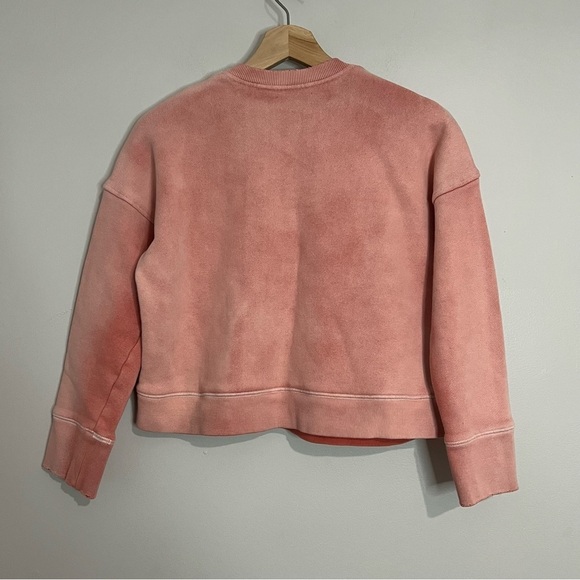 AYR Women's Sweatshirt Pink XS Cropped Crew Neck Knit Long Sleeve Relaxed Fit - Picture 7 of 9